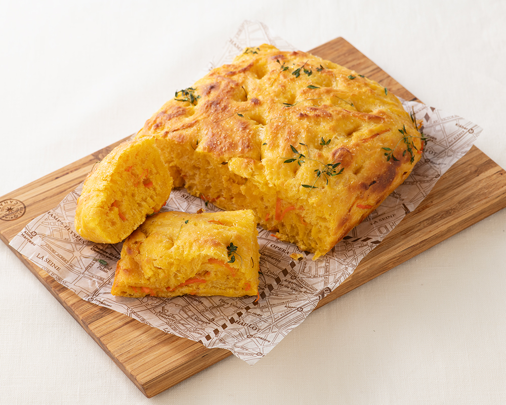 雪の下にんじんのフォカッチャ